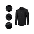 thumbnail image 6 of Men's Black Dress Shirts Business Casual for Men Long Sleeve Button Down Shirt Classic Fit Tops L, 6 of 7