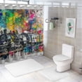 thumbnail image 7 of Orinice Colorful Paint Splatters Bathroom Decor Set with Hooks, Vibrant HD Print Polyester Fabric Shower Curtain Set, Waterproof and Easy to Install 36x72, 7 of 7