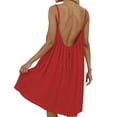 thumbnail image 5 of Zpzdpjkx Summer Dresses for Women Flowy Backless Pleated Spaghetti Strap Low Back Beach A Line Cami Dress, 5 of 7