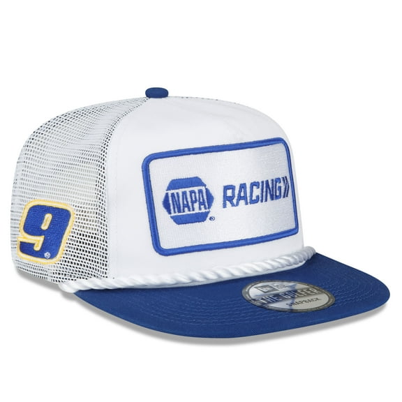 Men's New Era White/Royal Chase Elliott NAPA Golfer Snapback Hat