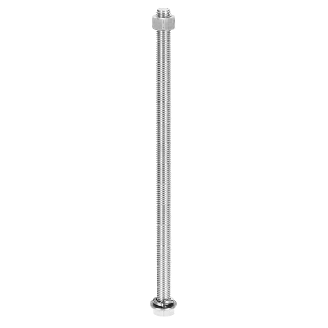 M12 x 250mm Tornillos de cabeza hexagonal de acero inoxidable 304, tuercas, kit de assortimento de arandelas planas y de bloqueo, 1 juego