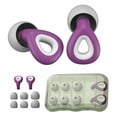 thumbnail image 2 of Bouchons d'Oreilles Réutilisables Réduction de Bruit en Silicone Confortables pour Voyage Noir, Violet, Rouge Vin, Bleu, Gris, 2 of 7