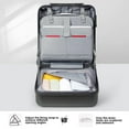 thumbnail image 4 of Hanke 14'' Laptop Suitcase, Graphite Grey, Polycarbonate, Underseat Carry On, TSA Lock, Lightweight, 4 of 9