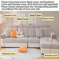 thumbnail image 5 of Wear-Resistant Universal Sofa Cover, Stretch Couch Cushion Slipcovers Replacement, Anti-Slip L Shape Sofa Covers, Chaise Lounge Slipcover Single Seat (Light gray), 5 of 8