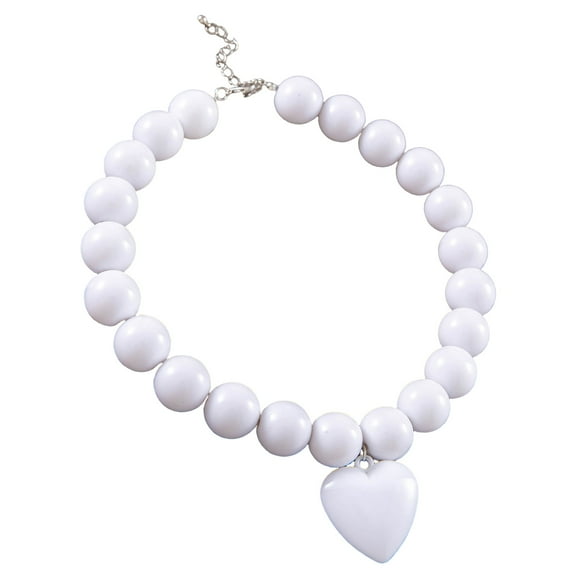 RUISINERY Elegant Beaded Large Heart Necklace Symbolizing And Sophistication For Fashion Forward Women