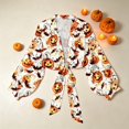 thumbnail image 6 of Gamivast Open Front Cardigan for Women Tie Knot Long Sleeve Shrugs Witch Hat Print Lightweight Cropped Tops Halloween Cover Up for Fall Festival Holiday Outfits, 6 of 6