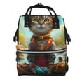 thumbnail image 1 of Fotbe Riverside Meditating Cat Mochila Maternidad - Lona de Sarga Impermeable, Mochila de Pañales de Gran Capacidad con Múltiples Bolsillos y Correas Ajustables, 1 of 6