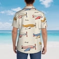 thumbnail image 6 of Easygdp Striped Vintage Planes Men's Hawaiian Shirts Print Lapel Short Sleeve for Beach, vacation, party, casual occasions - Small, 6 of 9