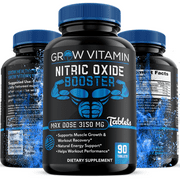 Nitric Oxide Booster Supplements- L Arginine 3150 mg Extra Strength Nitric Oxide Support for Muscle Growth, Muscle Builder, Energy, Endurance and Heart Health,Pre Workout,Quick Recover (90 Tablets)