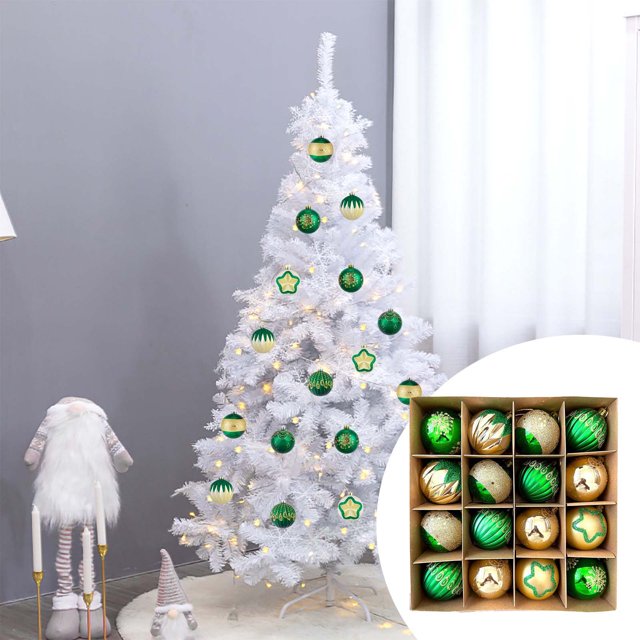 Fiudx Liquidación De Decoración Del Hogar 16 Bolas Colgantes De Navidad Coloridas, Adornos De Bolas A Prueba De Navidad Para Suministros De Árbol De Navidad Para Fiestas Ofertas Y Liquidación