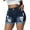 Dark Blue-011, variant on Gocolloa Womens Plus Size Jean Shorts High Waisted Stretchy Ripped Frayed Folded Hem Denim Shorts Dark Blue 18W