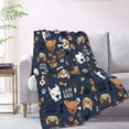 thumbnail image 2 of Cute Dogs Fleece Blanket - Soft Cozy Plush Throw Blanket for Adults women men, Lightweight Warm Flannel Sherpa Blanket for Couch Bed Sofa, Gift for Dog Lovers 80"x60", 2 of 5