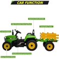 thumbnail image 3 of Children's Battery 12V Ride on Car Driven Electric Tractor, Large Manned Ride on Toys, 25/35W 4WD Farm Simulation Driving, Toddler Riding with Remote Control/7-led Headlamp/Horn/MP3 Player, 3 of 8