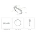 thumbnail image 3 of UIONEN 14K Gold Plated 925 Sterling Silver Rings for Women Zirconia Promise Ring Stackable Bands Size 4, 3 of 3