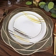 thumbnail image 6 of BalsaCircle 6 Round Gold 15" Metallic Vinyl Rose Flower Placemats Party Events Rception Decorations Supplies, 6 of 8
