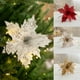 thumbnail image 5 of pieza de flores artificiales de Navidad con purpurina, adornos para árboles de Navidad, flores falsas para el hogar, adornos navideños, decoraciones de Año Nuevo, 5 of 5