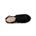 thumbnail image 4 of Unique Bargains Sandales à Talons Compensés Plateforme à Bout Ouvert pour Femmes Noir (Taille 9), 4 of 6