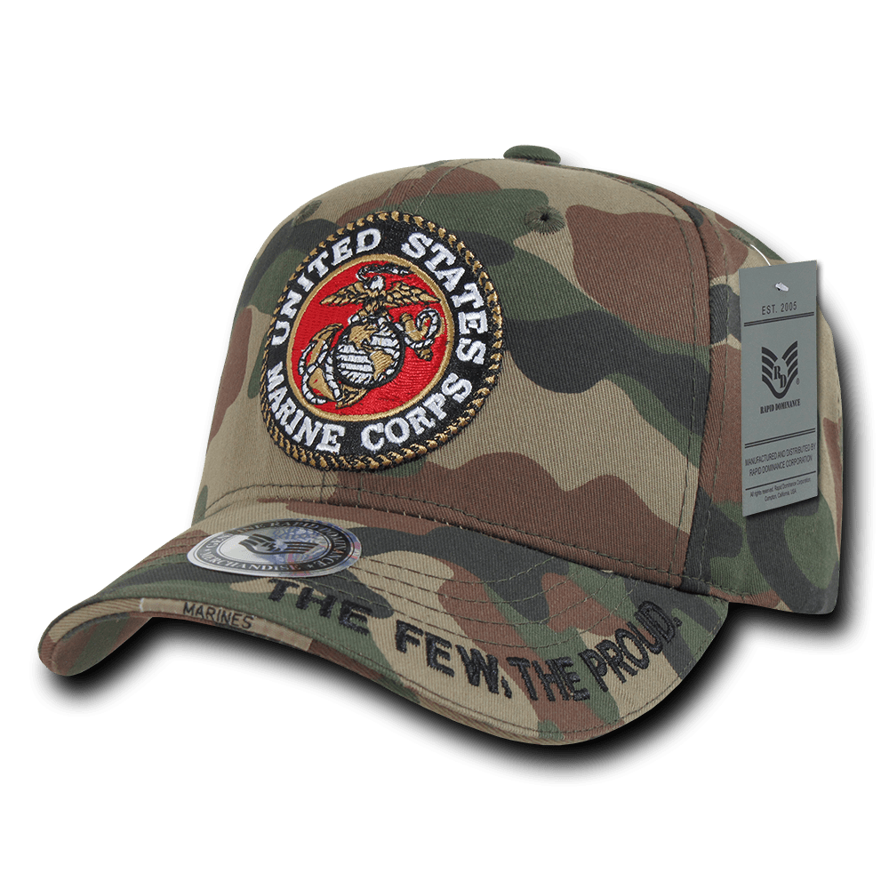 Rapid Dominance US Marines Logo 3D Text Woodland Camo Camouflage ...