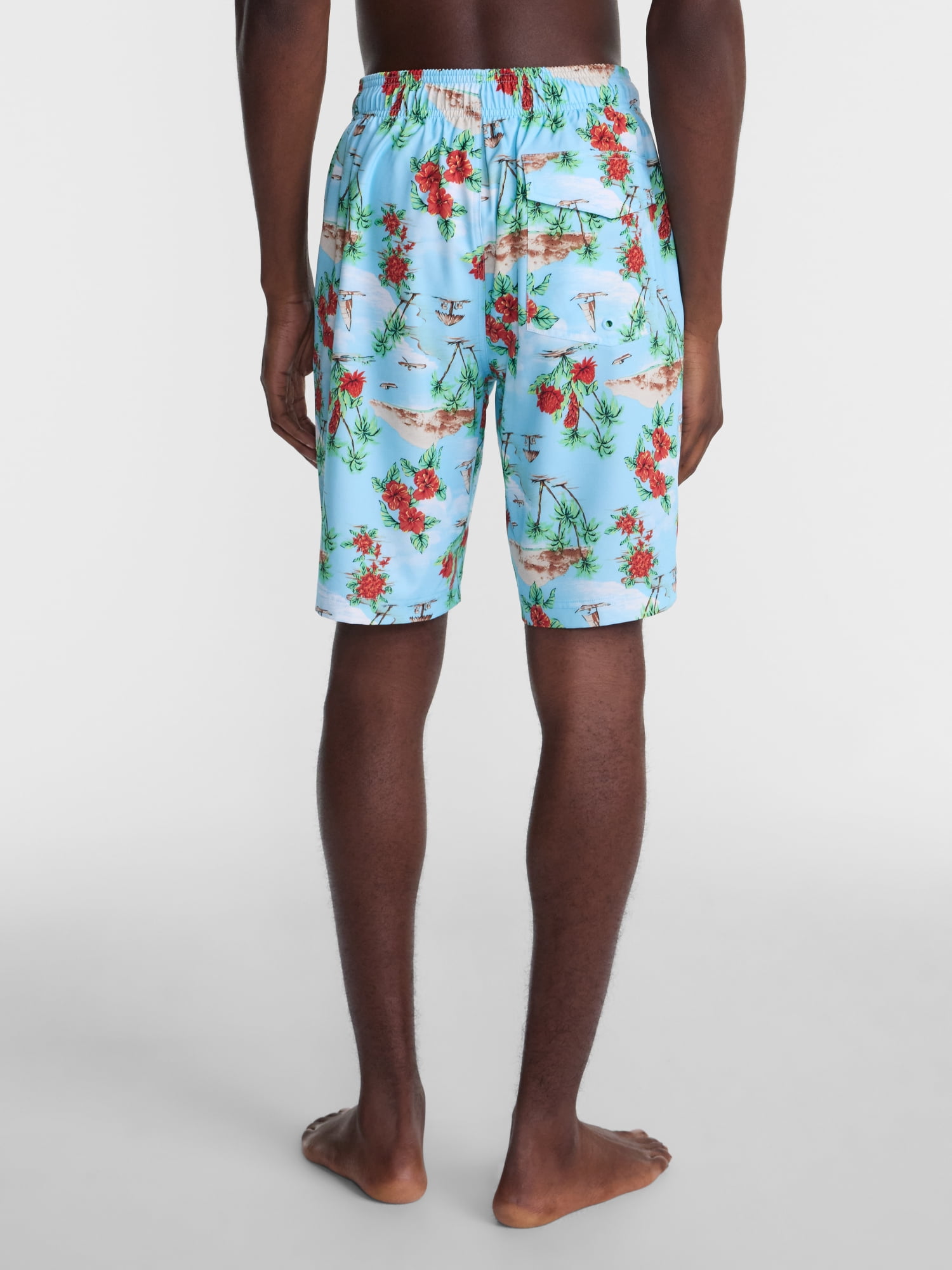 George Men's and Big Men's E-Board Swim Trunks with UPF 50+, 9" Inseam, Sizes S-3XL