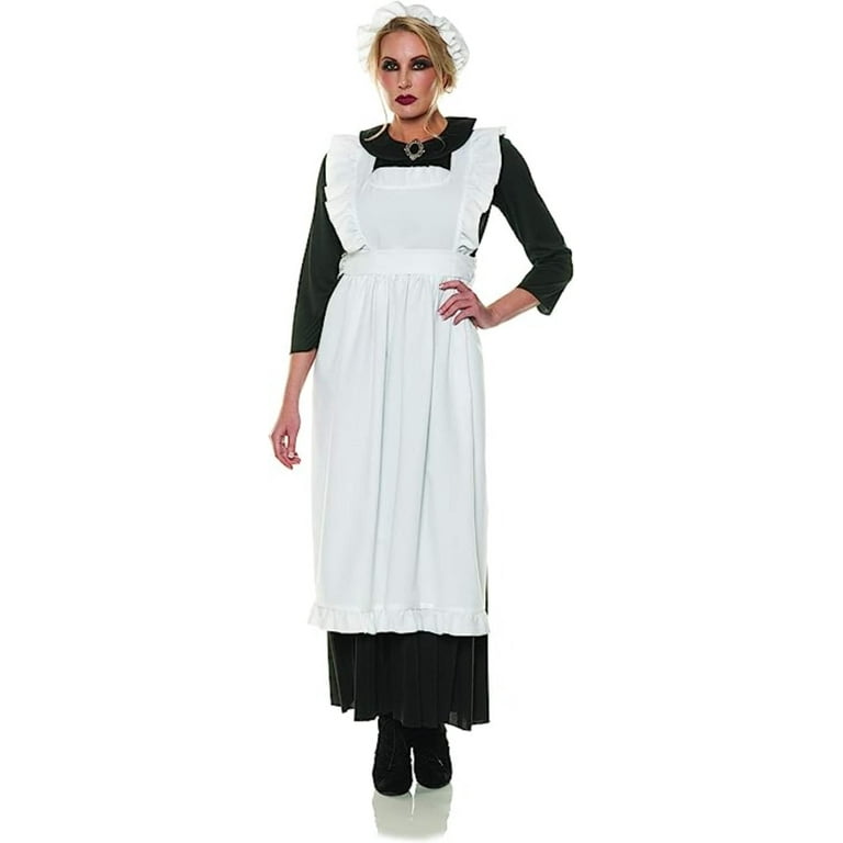 Underwraps Women's Old Maid Costume - Classic Maid Dress for Dress Up, Scary Cosplay Dress for Women, With Attached Apron & Cap - Walmart.com Underwraps Women's Old Maid Costume - Classic Maid Dress for Dress Up, Scary Cosplay Dress for Women, With Attached Apron & Cap - Walmart.com