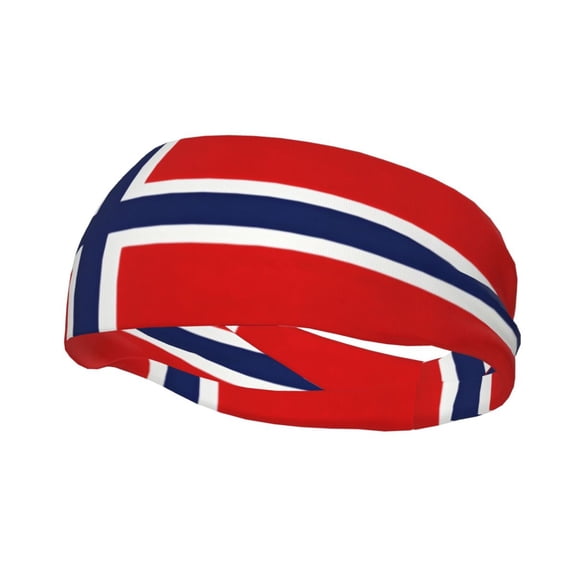 Sports Sweat Headband For Men Women Norway Flag Running Workout Sweatband Mens Stretchy
