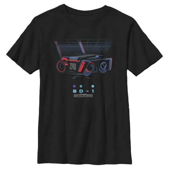 Boy's Star Wars Jedi: Fallen Order Retro BD-1 Droid  Graphic Tee Black Large