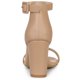 thumbnail image 3 of Women Open Toe Block Heel Printed Ankle Strap Sandals Nude US 8/UK 6/EU 39, 3 of 6