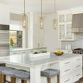thumbnail image 5 of Rella Modern Farmhouse 1-Light Glam Gold Geometric Lantern Kitchen Island Pendant Foyer Lamp - W12"xH20.5", 5 of 5