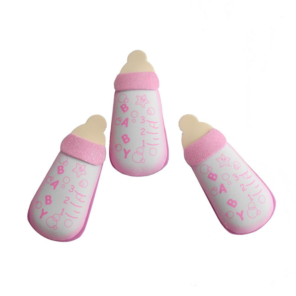 EVA Foam Baby Bottles, Pink, 41/4Inch, 10Count