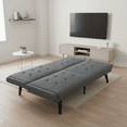 thumbnail image 3 of Homy Casa 63" Convertible Futon Sofa Bed, Adjustable Backrest Sleeper Sofa for Living Room, 3 of 9