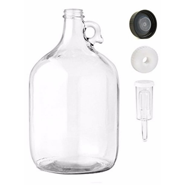 Home Brew Ohio One Gallon Glass Jug With Econolock, Polyseal Lid, 38 mm