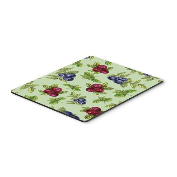 Carolines Treasures  Berries in Green Mouse Pad - Hot Pad or Trivet