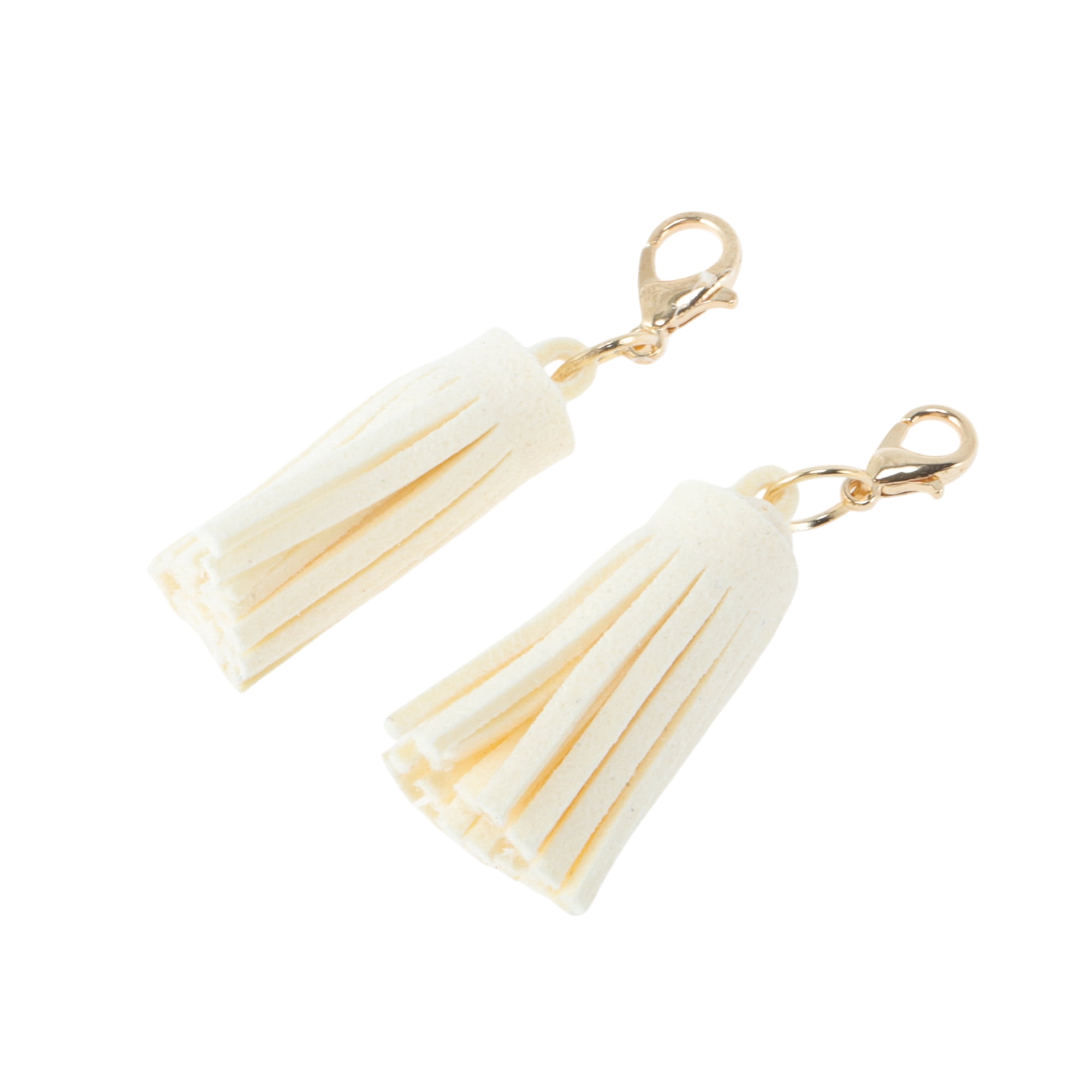Unique Bargains Stylish Tassels Shoelace Charms for Footwear Customization Beige