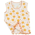 thumbnail image 2 of ToBeInStyle Girls' Pack of 4 Ultra-Soft Cotton Tank Tops w/ Ruffle Hem - Fruit - 4 Years Old, 2 of 3