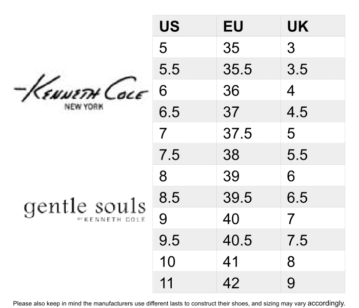 kenneth cole shoe size