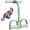 Gray-green, variant on 4-Tube Pedal Ankle Puller, Comfortable Handles for Full-Body Workout, Arm & Leg Toning