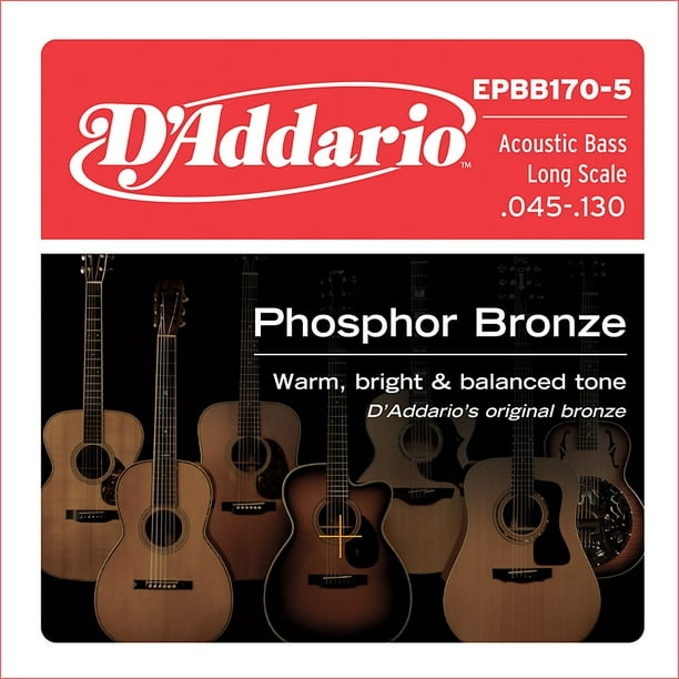 D'Addario EPBB1705 Phosphor Bronze 5String Acoustic Bass Strings