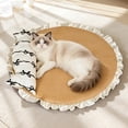 thumbnail image 5 of Rattan Cat Cooling Mat with Cat Ear Pillow, Non-Slip Scratch-Resistant Summer Pet Pad, 3 Sizes, 5 of 8