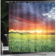 thumbnail image 3 of Ambesonne Colorful Shower Curtain, Sunset Modern View, 69"Wx84"L, Multicolor, 3 of 4