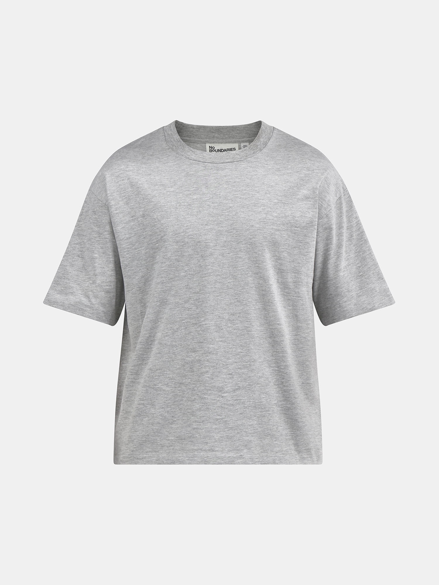 No Boundaries Cotton Oversized Cropped Tee with Short Sleeves, Men's and Big Men's XS-5XL
