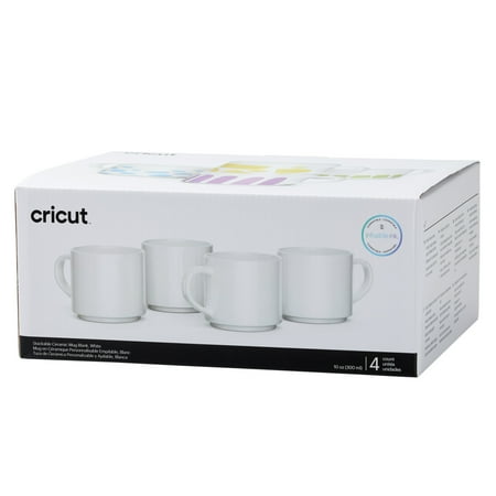 UPC: 0093573747908 | Cricut® Stackable Ceramic Mug Blank  White – 10 oz/300 ml (4 ct)  10 oz