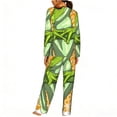 thumbnail image 2 of Women's 2 Pack Pajama Set Long Sleeve Sleepwear Soft Loungewear Pjs Sets, Cartoon Green Frog, 2 of 6