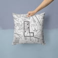 thumbnail image 2 of Carolines Treasures CJ2007-LPW1414 Letter L Musical Note Letters Canvas Fabric Decorative Pillow  14Hx14W multicolor, 2 of 4