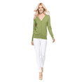 thumbnail image 2 of YEMAK Women's Long Sleeve V-Neck Button Down Soft Knit Cardigan Sweater MK5178-Sage-M, 2 of 5