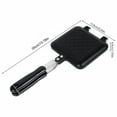 thumbnail image 4 of Yhuaoa Toastie Maker Double Side Bread Frying Pan Non Stick Stovetop Sandwich Maker Machine With Heat Handles Multiple Purposes Sandwich Camping Toaster For Stov, 4 of 8