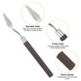 thumbnail image 4 of Uxcell 4 Packs 12mm Width No.6 Stainless Steel Palette knife Spatula Oil Painting Knife Red Wood Handle, 4 of 6