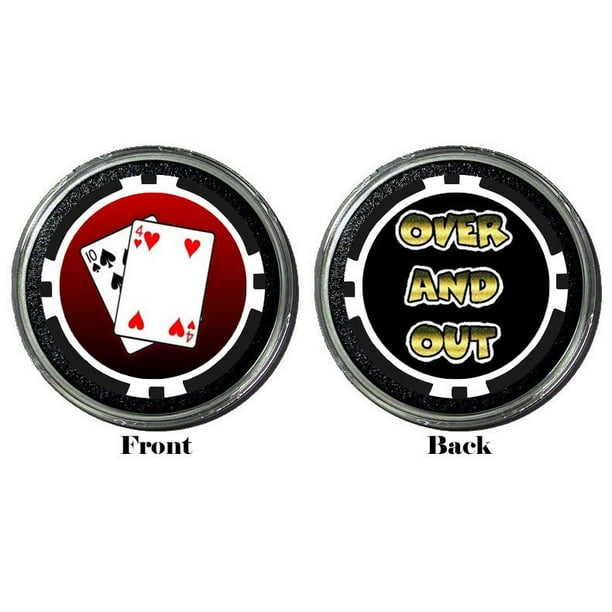 Card Guard - 10-4 Over and Out Holdem Poker Chip / Card Cover - Black - Walmart.com