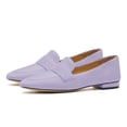 thumbnail image 3 of YDN Women Chic Square Closed Toe Slip On Loafer Flats Block Low Heel Pumps Office Outfit Walking Dressy Shoes Size 16 Purple, 3 of 4