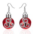 thumbnail image 4 of Pendientes de bola de estrella de color rojo verde de moda vintage Yashi para mujer y niña, 4 of 5