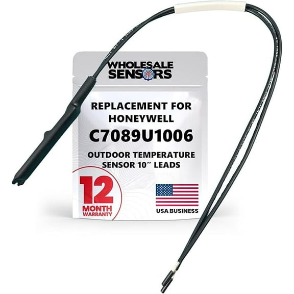 Honeywell C7089U1006 Replacement Outdoor Temperature Sensor 10" Leads by Wholesale Sensors 12 Month Warranty